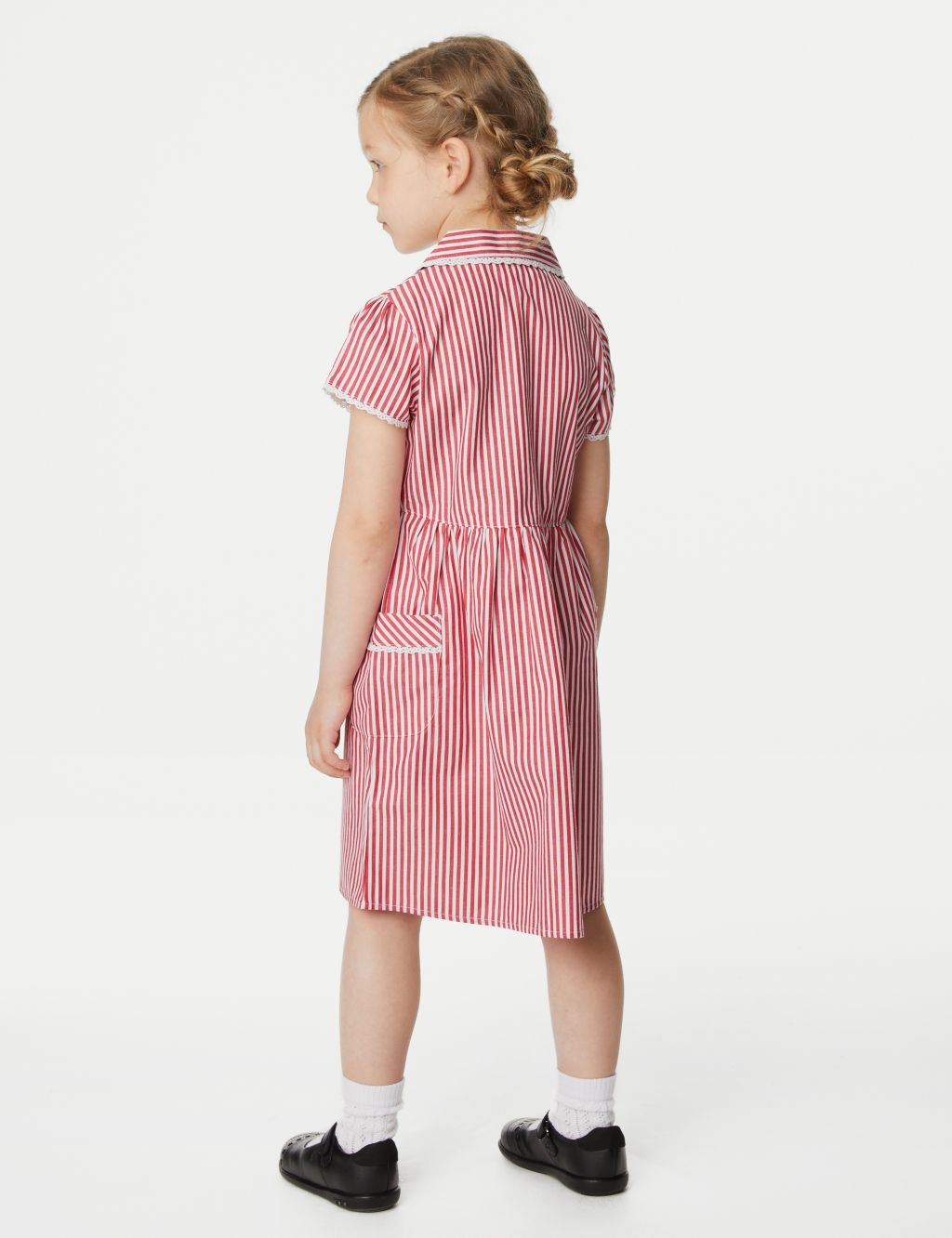 Girls' Pure Cotton Striped School Dress (2-14 Yrs) image 3