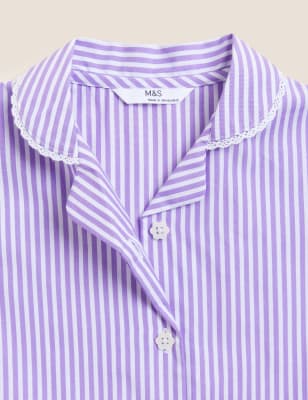 

M&S Collection Vestido escolar de rayas 100% algodón para chicas (2-14 años) - Lilac, Lilac