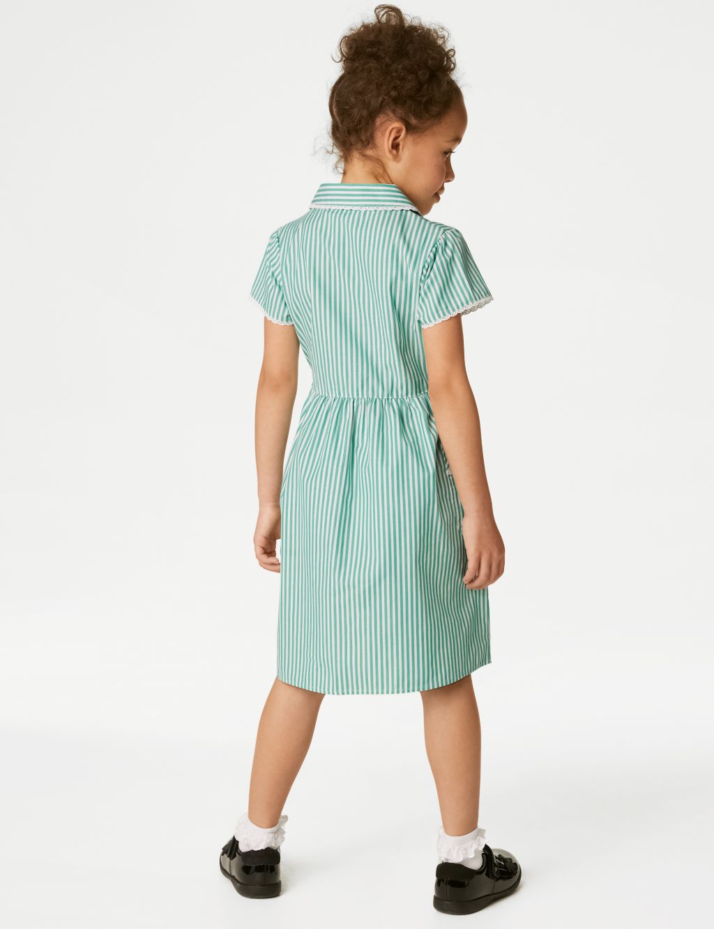 Girls' Pure Cotton Striped School Dress (2-14 Yrs) image 3