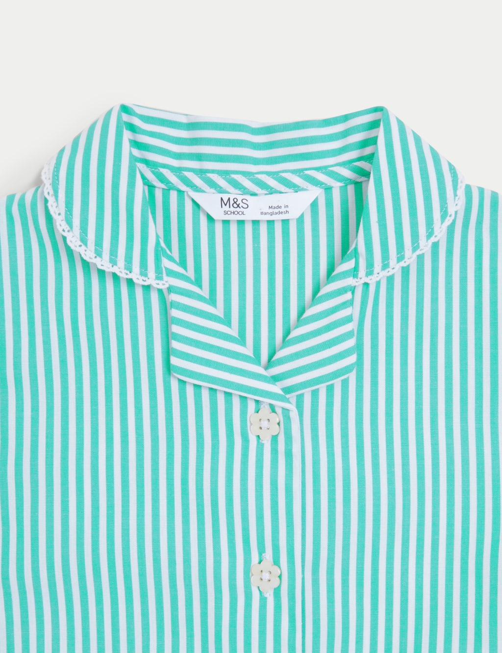 Girls' Pure Cotton Striped School Dress (2-14 Yrs) image 4