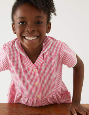 cotton gingham school dress