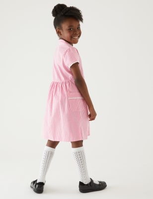 cotton gingham school dress