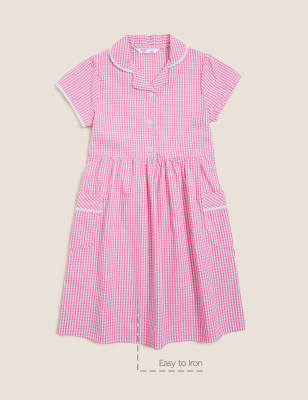 pure cotton gingham school dress