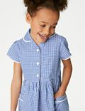 Dívčí školní kostkované šaty z&nbsp;čisté bavlny (2–14&nbsp;let)