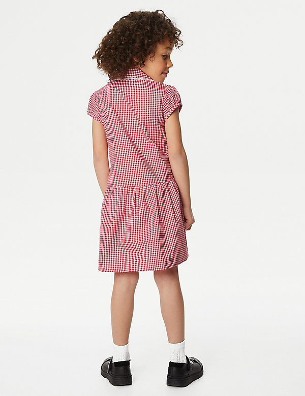 2pk Girls' Cotton Plus Fit School Dresses (4-14 Yrs) - KG