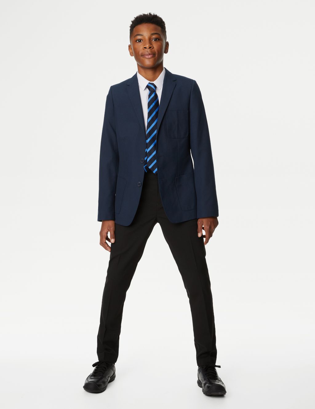 Boys' Slim Fit School Blazer (9-18 Yrs) image 3