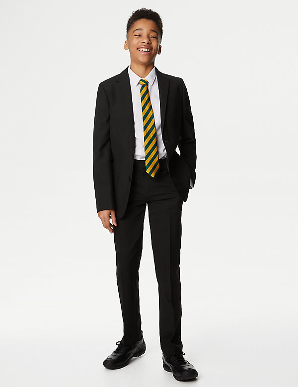 Schoolblazer met slanke pasvorm voor jongens (9-18 jaar) - BE