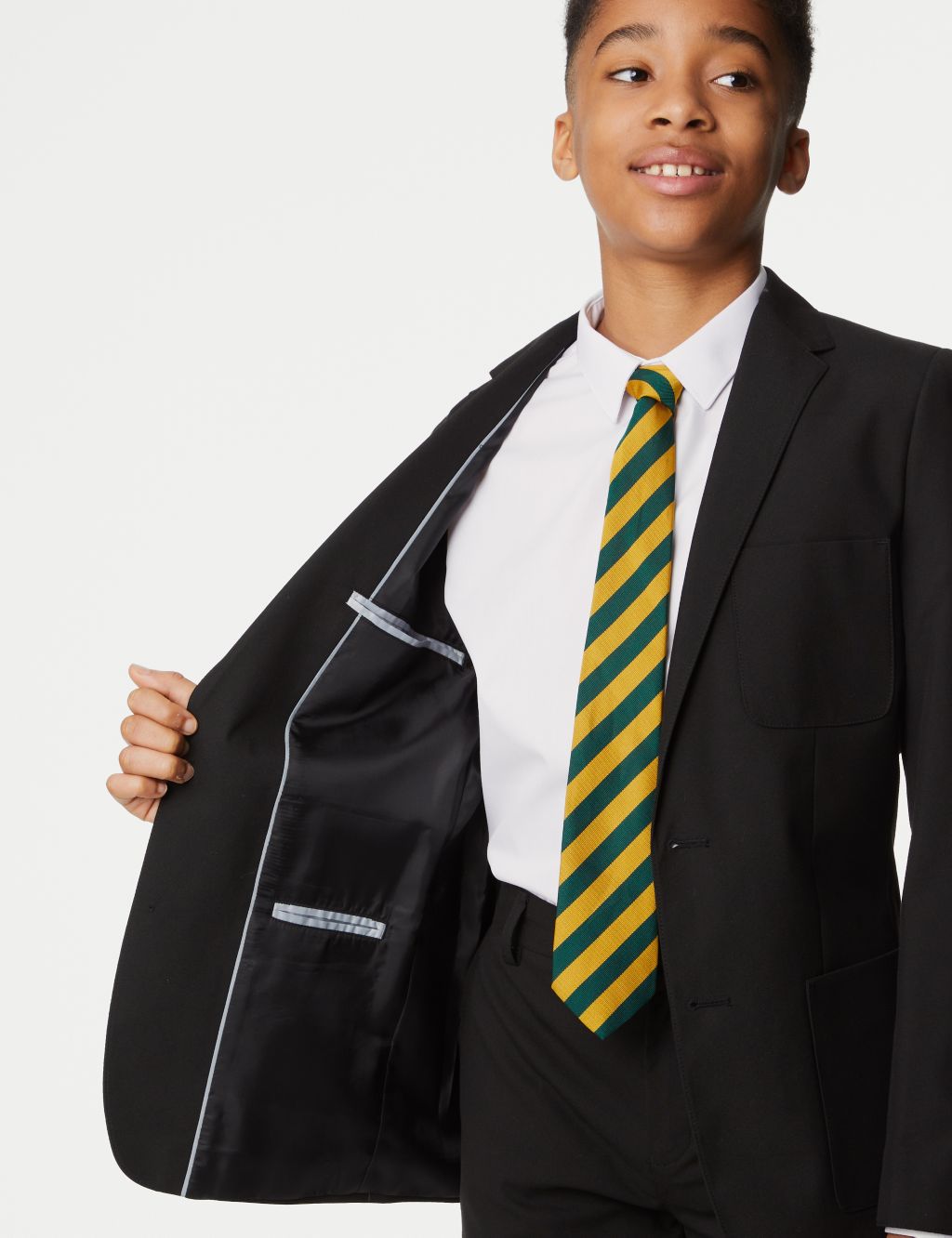 Boys' Slim Fit School Blazer (9-18 Yrs) image 4