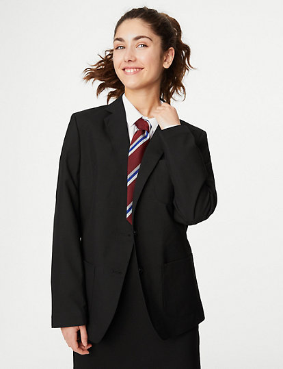 M&S Collection Girls' School Blazer (9-16 Yrs) - 9-10Y - Black, Black