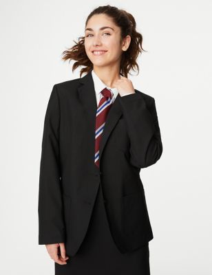 M&S Girls School Blazer (9-16 Yrs) - 9-10Y - Black, Black,Navy