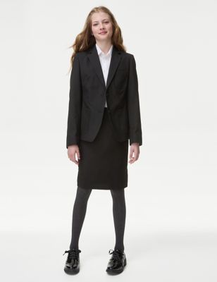 

Girls M&S Collection Senior Girl Regular Fit School Blazer (9-18 Yrs) - Black, Black