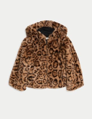 Leopard Faux Fur Jacket (2-8 Yrs) 1 of 6