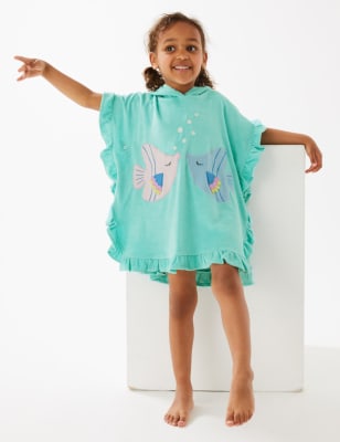 

Girls M&S Collection Cotton Rich Fish Towelling Poncho (2-7 Yrs) - Aqua, Aqua