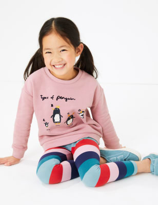 Pull &agrave; imprim&eacute; pingouin (du 3&nbsp;mois au 7&nbsp;ans)