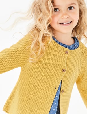 Gilet en grosse maille 100&nbsp;% coton (du 3&nbsp;mois au 7&nbsp;ans)