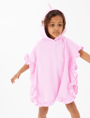 

M&S Collection Poncho mit hohem Baumwollanteil und Einhornmuster (2-7 J.) - Pink, Pink