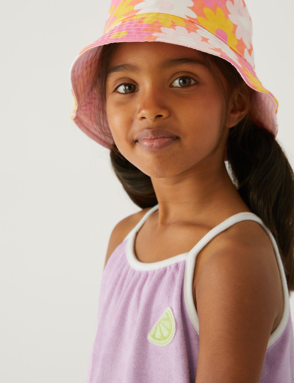 Cotton Rich Towelling Dress (2-8 Yrs) image 3