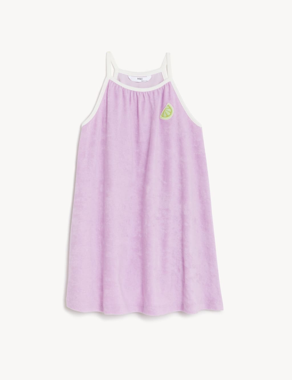 Cotton Rich Towelling Dress (2-8 Yrs) image 2