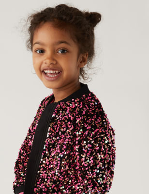 Childrens sequin outlet bomber jacket