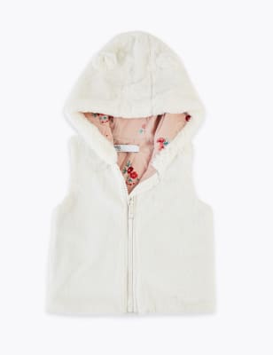 Veste sans manches en fausse fourrure (du 3&nbsp;mois au 7&nbsp;ans)