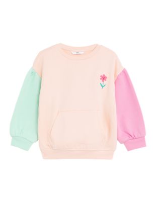 

Girls M&S Collection Cotton Rich Colour Block Sweatshirt (2-7 Yrs) - Multi, Multi