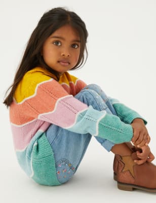 

M&S Collection Gestreifter Strickpullover (2-7 Jahre) - Multi, Multi