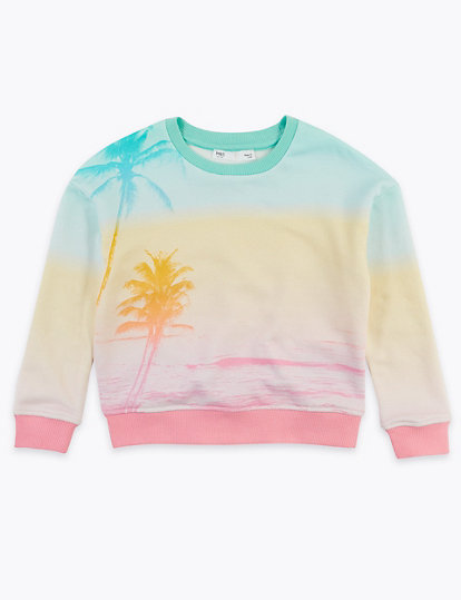 Cotton Rich Sunset Photographic Sweatshirt (2-7 Yrs)