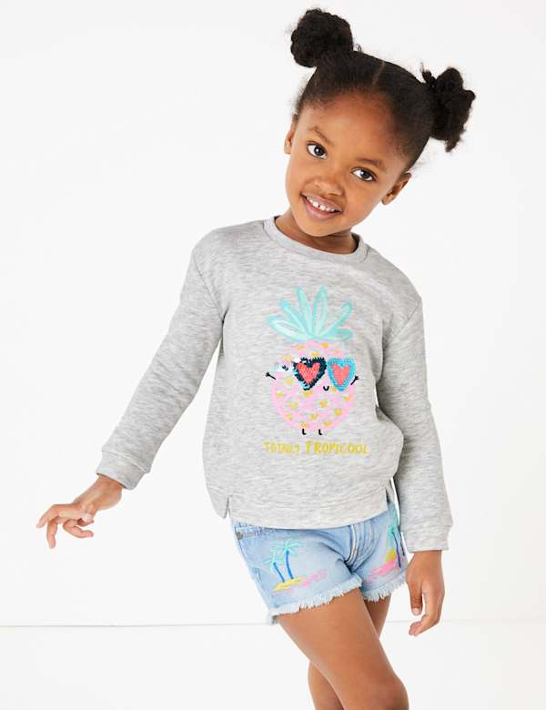 Cotton Rich 'Totally Tropicool' Sweatshirt (2-7 Yrs)