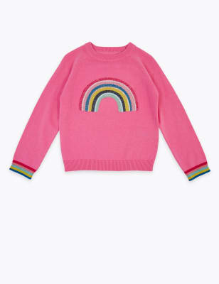 Pure Cotton Sequin Rainbow Jumper (27 Yrs)