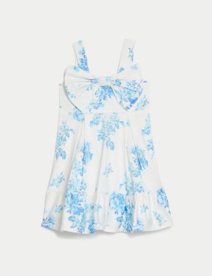 Cotton Rich Sateen Floral Dress (2-7 Yrs)