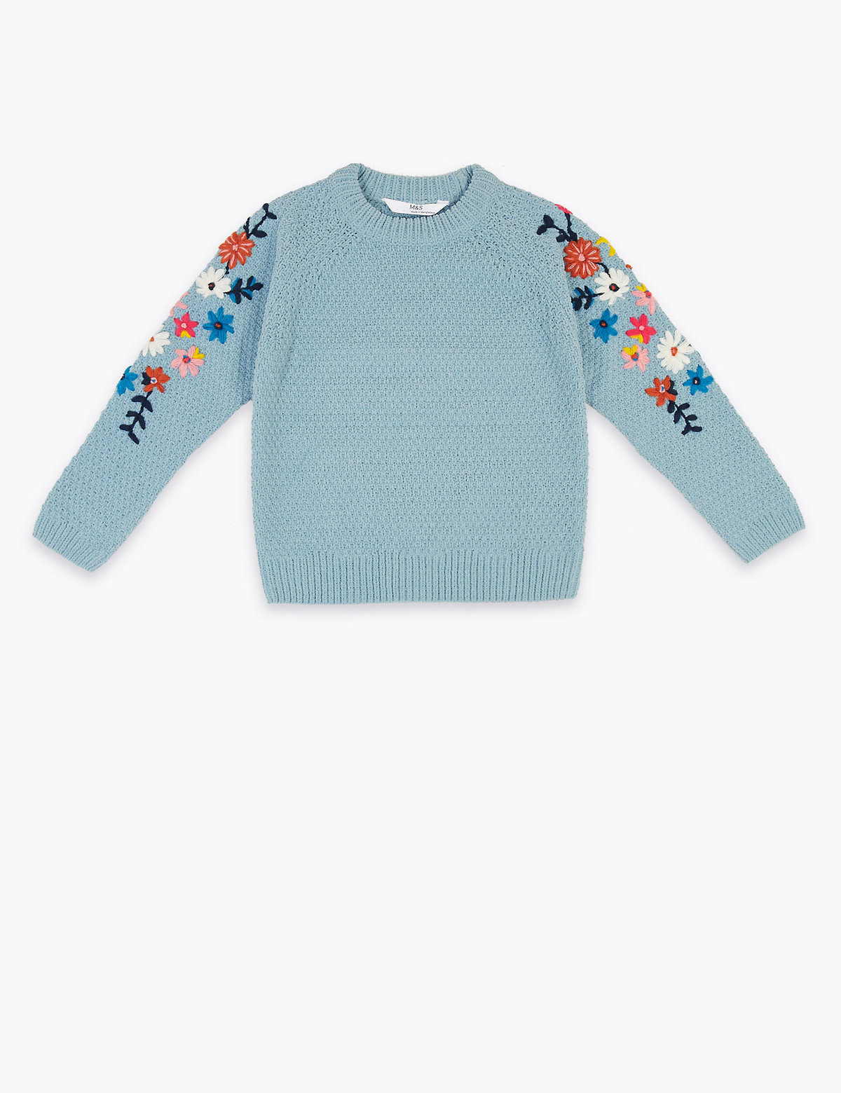 Floral Embroidered Knitted Jumper (2-7 Yrs)