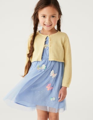 Cotton Rich Glitter Cardigan (2-8 Yrs) | M&S CA