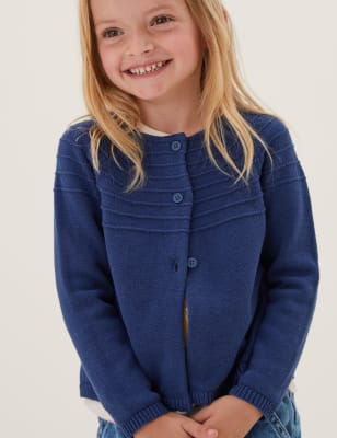 

Girls M&S Collection Pure Cotton Cardigan (2-7 Yrs) - Navy, Navy