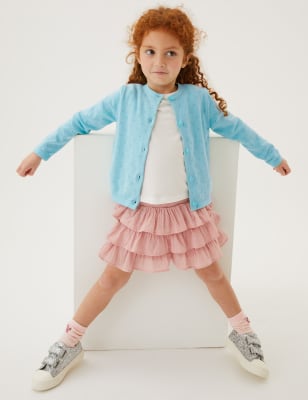 

Girls M&S Collection Pure Cotton Pointelle Cardigan (2 - 7 Yrs) - Aqua, Aqua