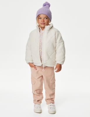 

Girls M&S Collection Fleece Borg Jacket (2-8 Yrs) - Ivory Mix, Ivory Mix