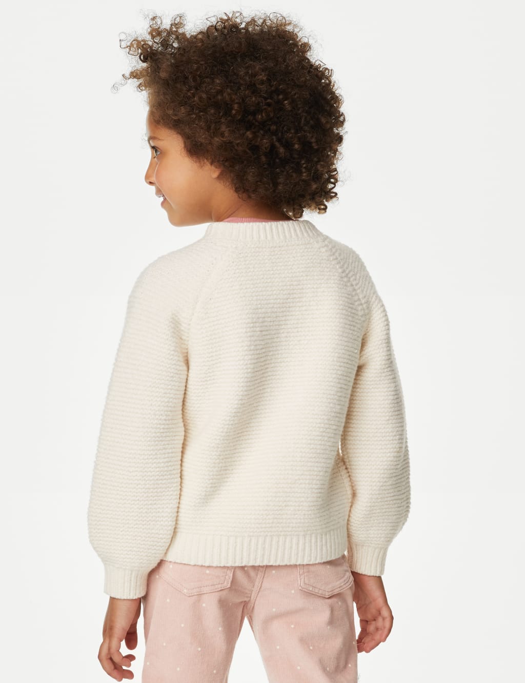 Cotton Rich Flower Embroidered Cardigan (2-8 Yrs) image 4