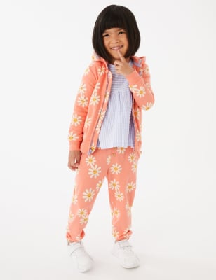

Girls M&S Collection Cotton Rich Daisy Hoodie (2-7 Yrs) - Coral, Coral