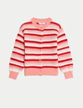 Pure Cotton Striped Knitted Cardigan (2-8 Yrs)