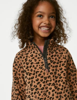 Animal Print Half Zip Fleece (2-8 Yrs)