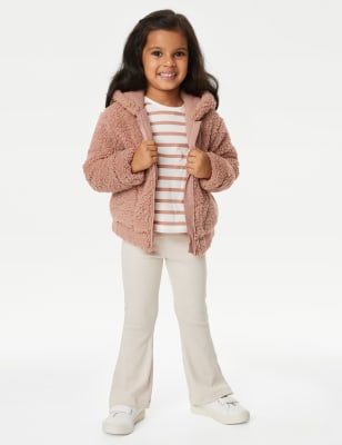 

Girls M&S Collection Borg Hooded Jacket (2-8 Yrs) - Brown, Brown