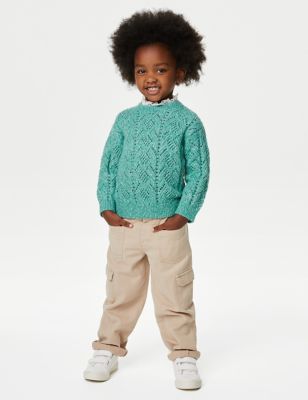 Knitted Frill Neck Jumper (2-8 Yrs)