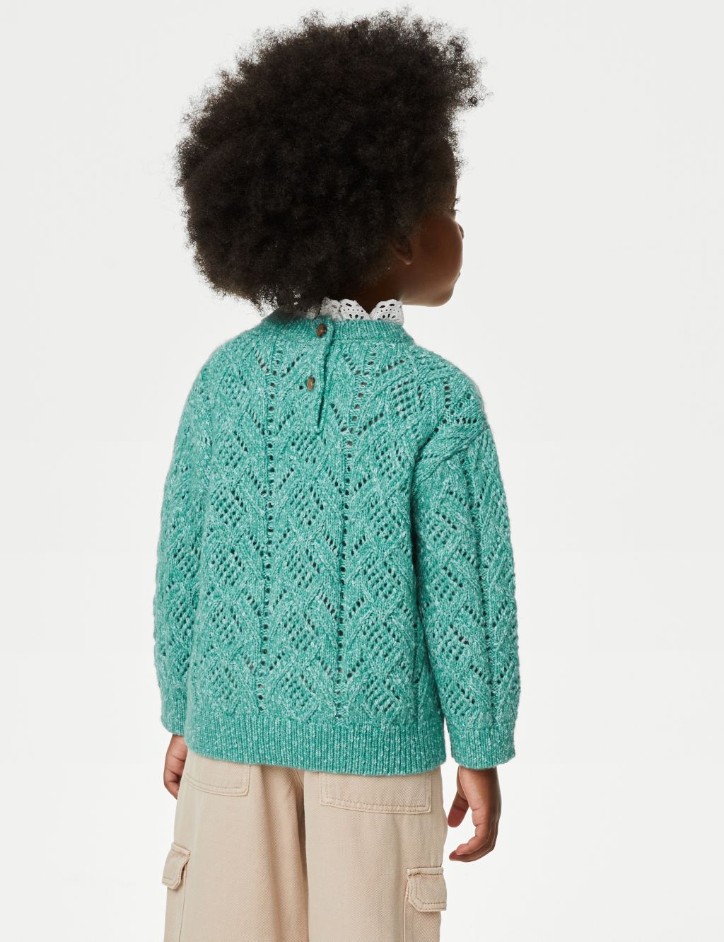 Knitted Frill Neck Jumper (2-8 Yrs) image 4