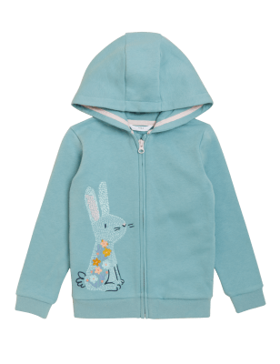 

Girls M&S Collection Cotton Rich Bunny Hoodie (2-7 Yrs) - Aqua, Aqua