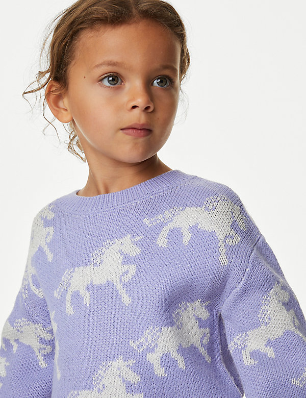 Unicorn Knitted Jumper (2-8 Yrs) - AT
