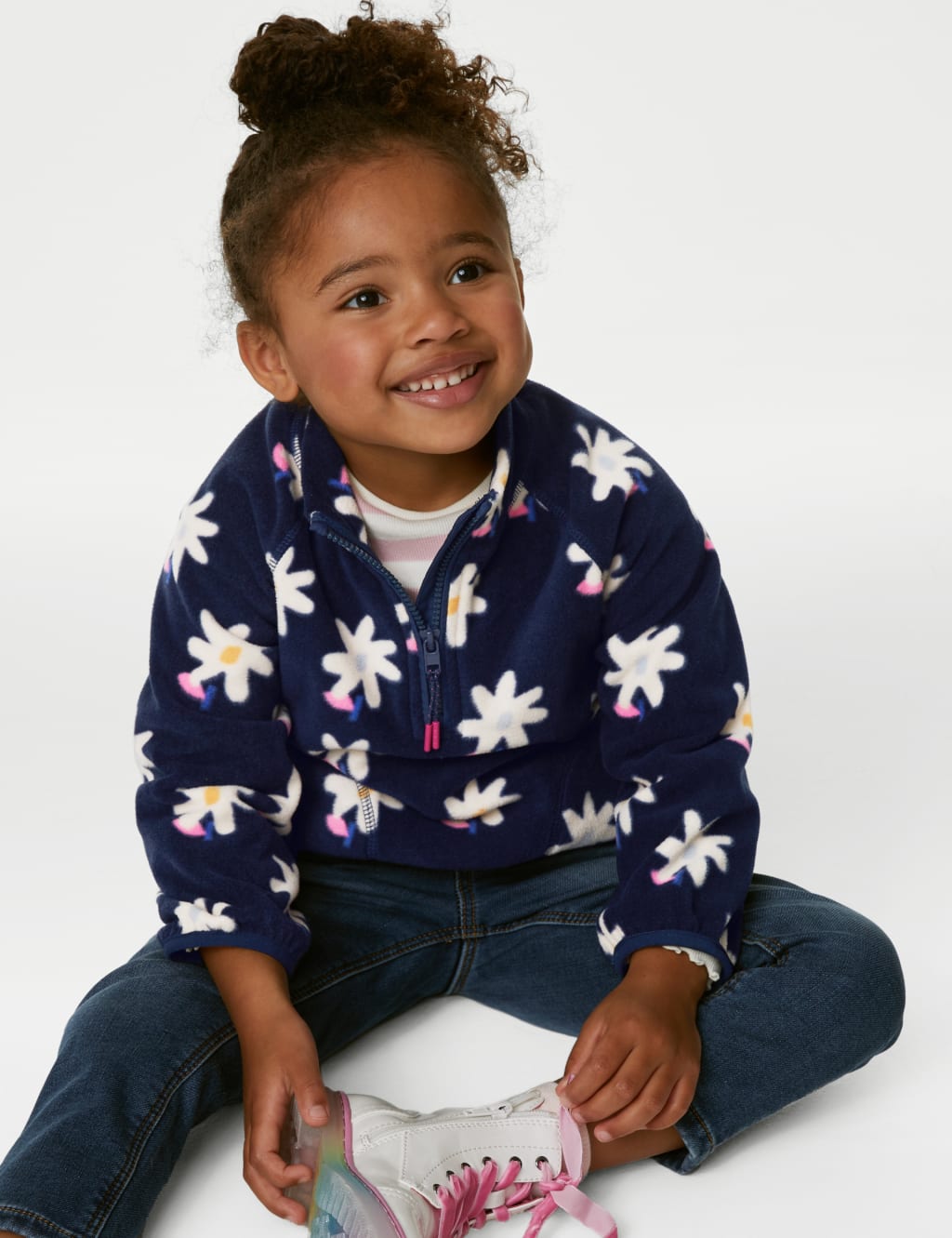 Girls fleece coat clearance
