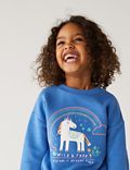 Cotton Rich Unicorn Sweatshirt