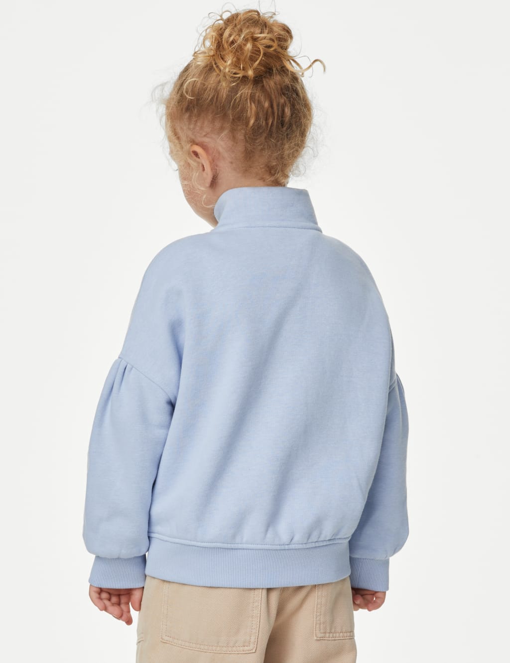 Cotton Rich Half Zip Sweatshirt (2-8 Yrs) image 4