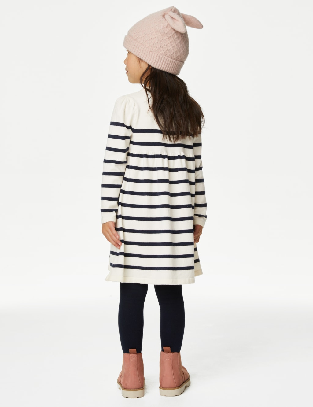 Striped Dress with Tights (2-8 Yrs) image 4