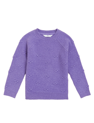 

Girls M&S Collection Knitted Jumper (2-7 Yrs) - Purple, Purple