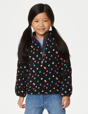 Spotted Zip Fleece Top (2-8 Yrs)